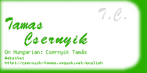 tamas csernyik business card