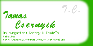 tamas csernyik business card